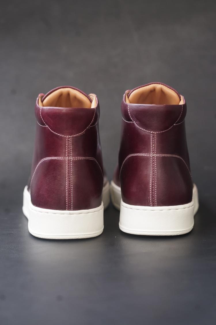 Songo High Top Rubber Sole Sneakers with Pull Up Leather